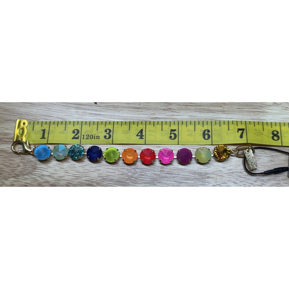 TOVA Croatia Bracelet in Candy Crush  Multi Color Statement Link New with Tags - Picture 4 of 4